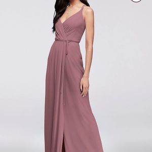 David’s Bridal Quartz Bridesmaid Wrap Dress